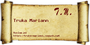 Truka Mariann névjegykártya